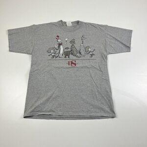 Vintage 1997 Dr. Seuss Seusswear Grey Graphic Cartoon T-shirt large